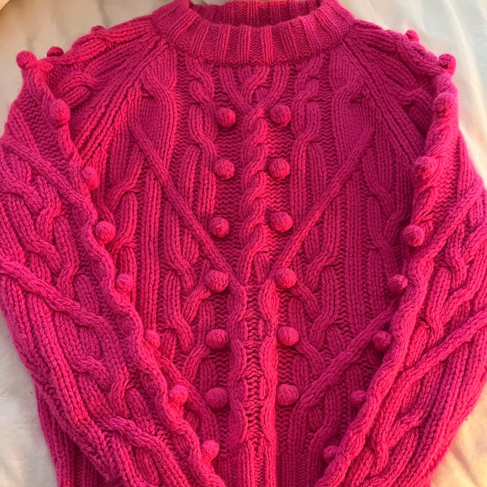 Autumn Cashmere popcorn stitch sweater -100% cashmere